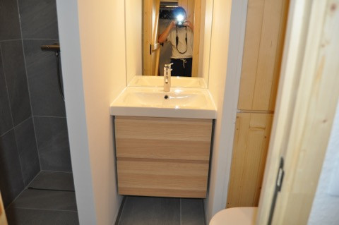 Shower room with toilet