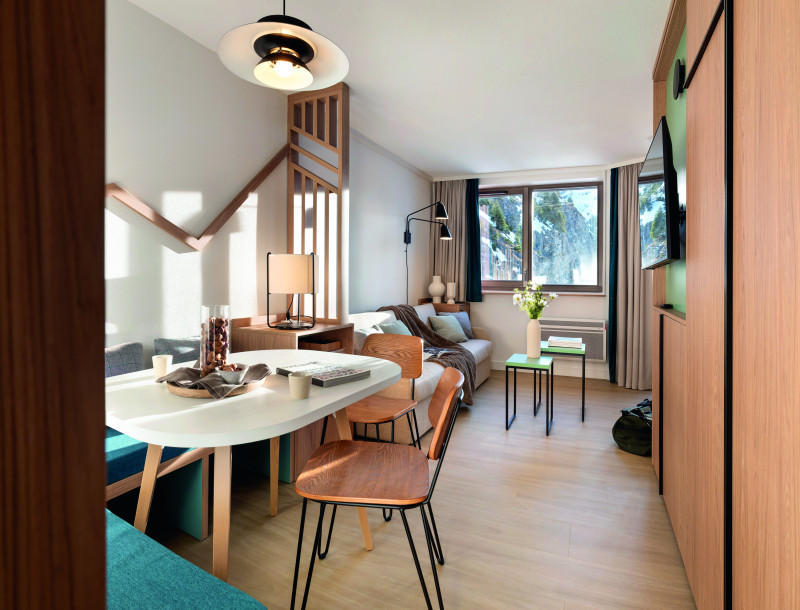 Living room + dining room